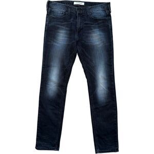 Express Mens Jeans 34x32 Dark Wash Stretch Denim Slim Fit